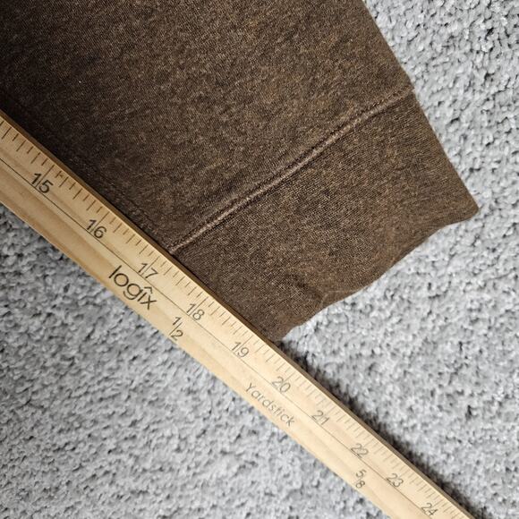 Polo Ralph Lauren Sweatshirt Mens Large Heather Brown 1/4 Zip Preppy Soft - Picture 10 of 11